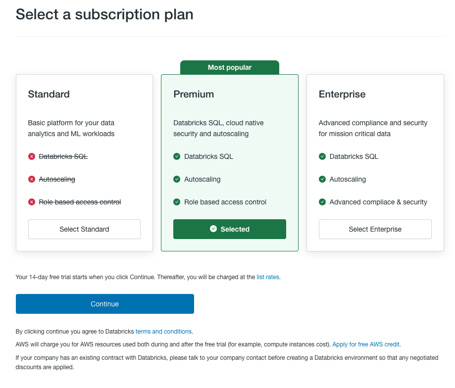Choose Databricks Plan Choose Databricks Plan