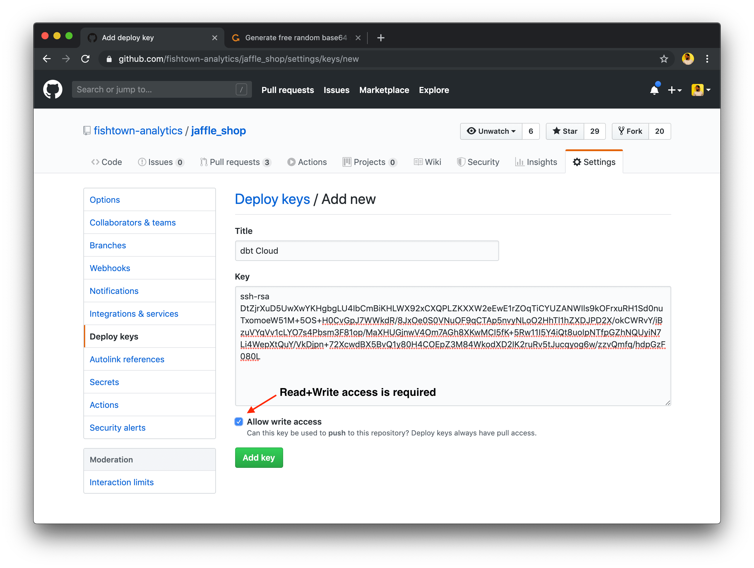 Configuring a GitHub Deploy Key Configuring a GitHub Deploy Key