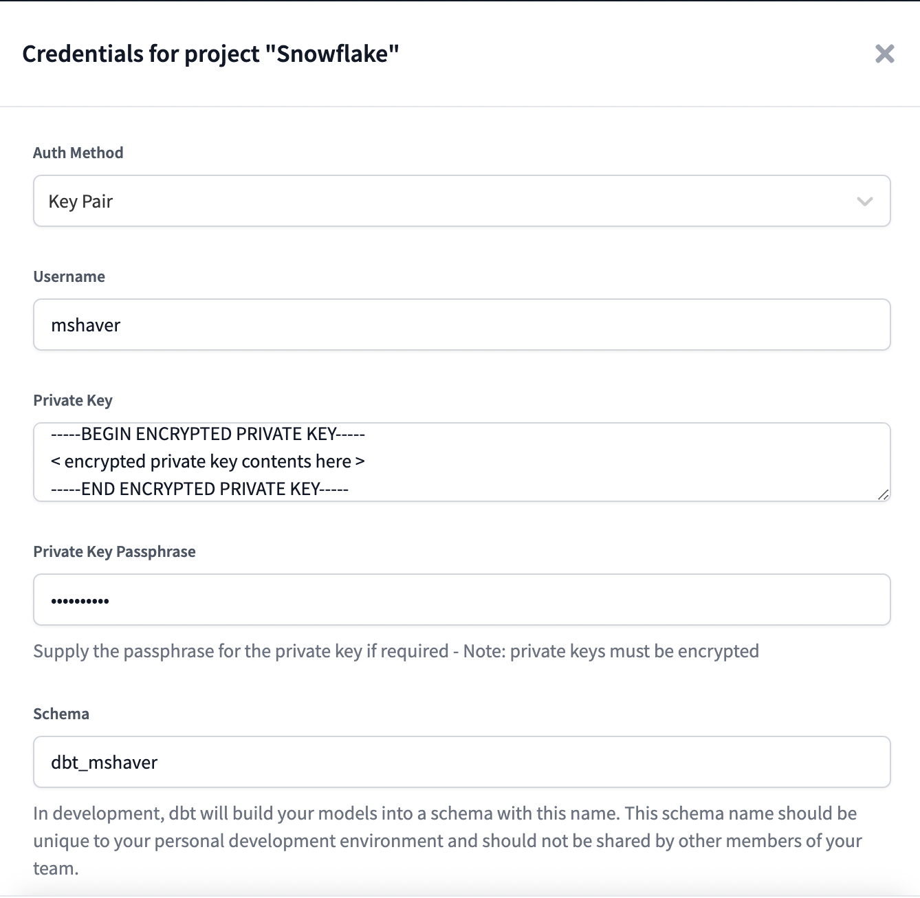 Snowflake keypair authentication Snowflake keypair authentication